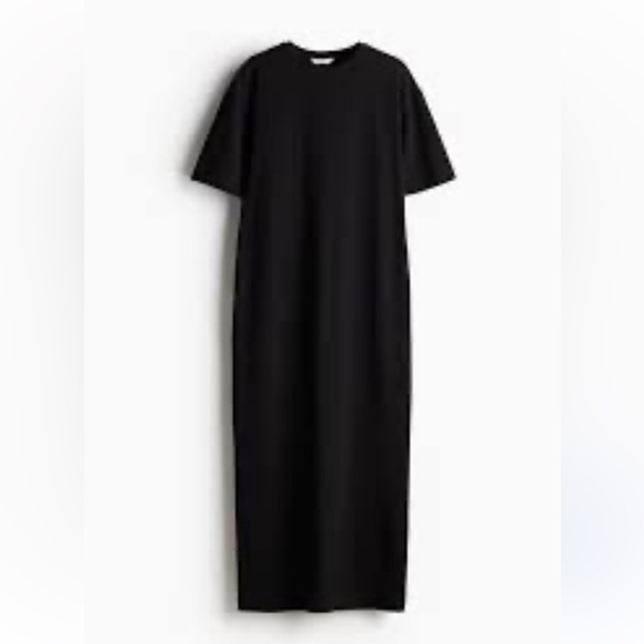 Basic Staple Short Sleeve Midi Dress - Picture 3 of 6